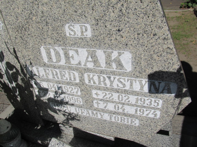 Alfred Deak 1927 Prudnik - Grobonet - Wyszukiwarka osób pochowanych