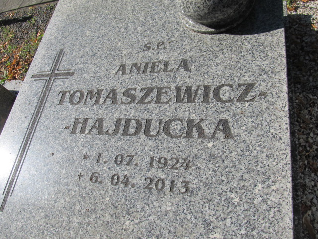 Aniela Tomaszewicz-Hajducka 1924 Prudnik - Grobonet - Wyszukiwarka osób pochowanych