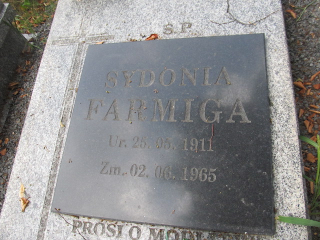 Sydonia Farmiga 1911 Prudnik - Grobonet - Wyszukiwarka osób pochowanych