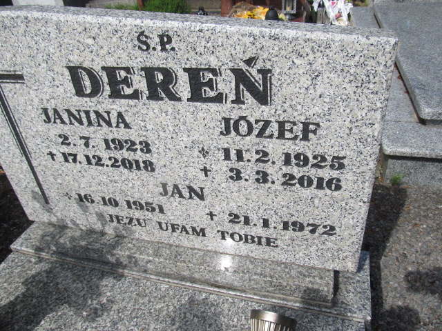 Janina Dereń 1923 Prudnik - Grobonet - Wyszukiwarka osób pochowanych