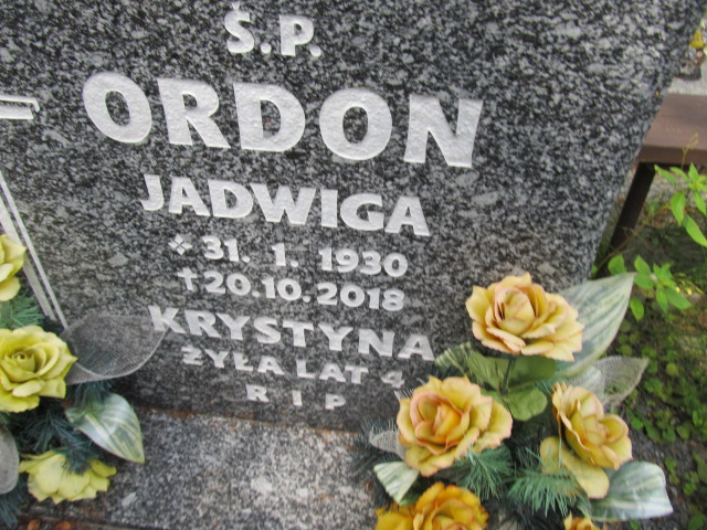 Jadwiga Ordon 1930 Prudnik - Grobonet - Wyszukiwarka osób pochowanych
