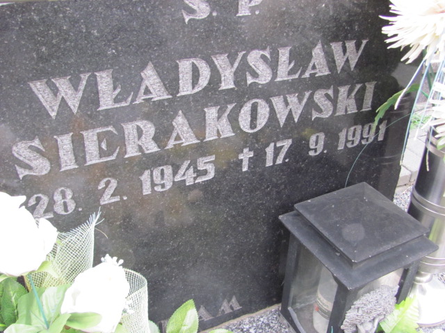 Władysław Sierakowski 1945 Prudnik - Grobonet - Wyszukiwarka osób pochowanych