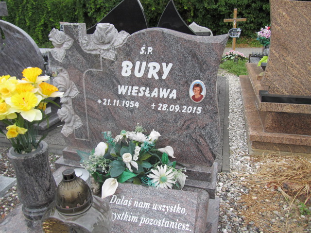 Wiesława Bury 1954 Prudnik - Grobonet - Wyszukiwarka osób pochowanych