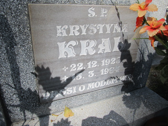 Krystyna Kral 1928 Prudnik - Grobonet - Wyszukiwarka osób pochowanych
