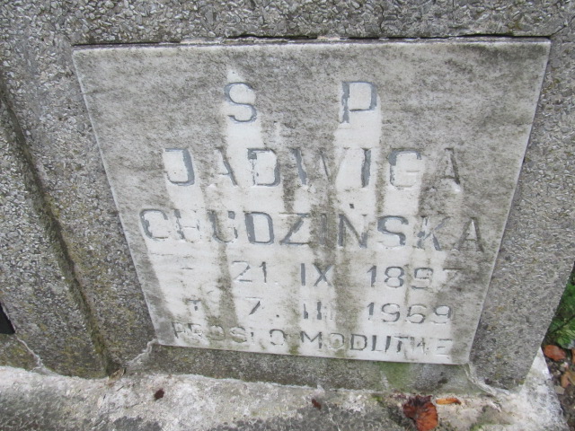 Jadwiga Chudzińska 1897 Prudnik - Grobonet - Wyszukiwarka osób pochowanych