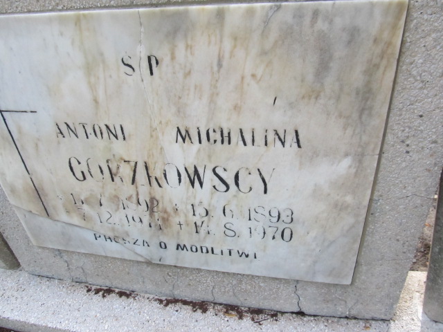 Antoni Gorzkowski 1892 Prudnik - Grobonet - Wyszukiwarka osób pochowanych